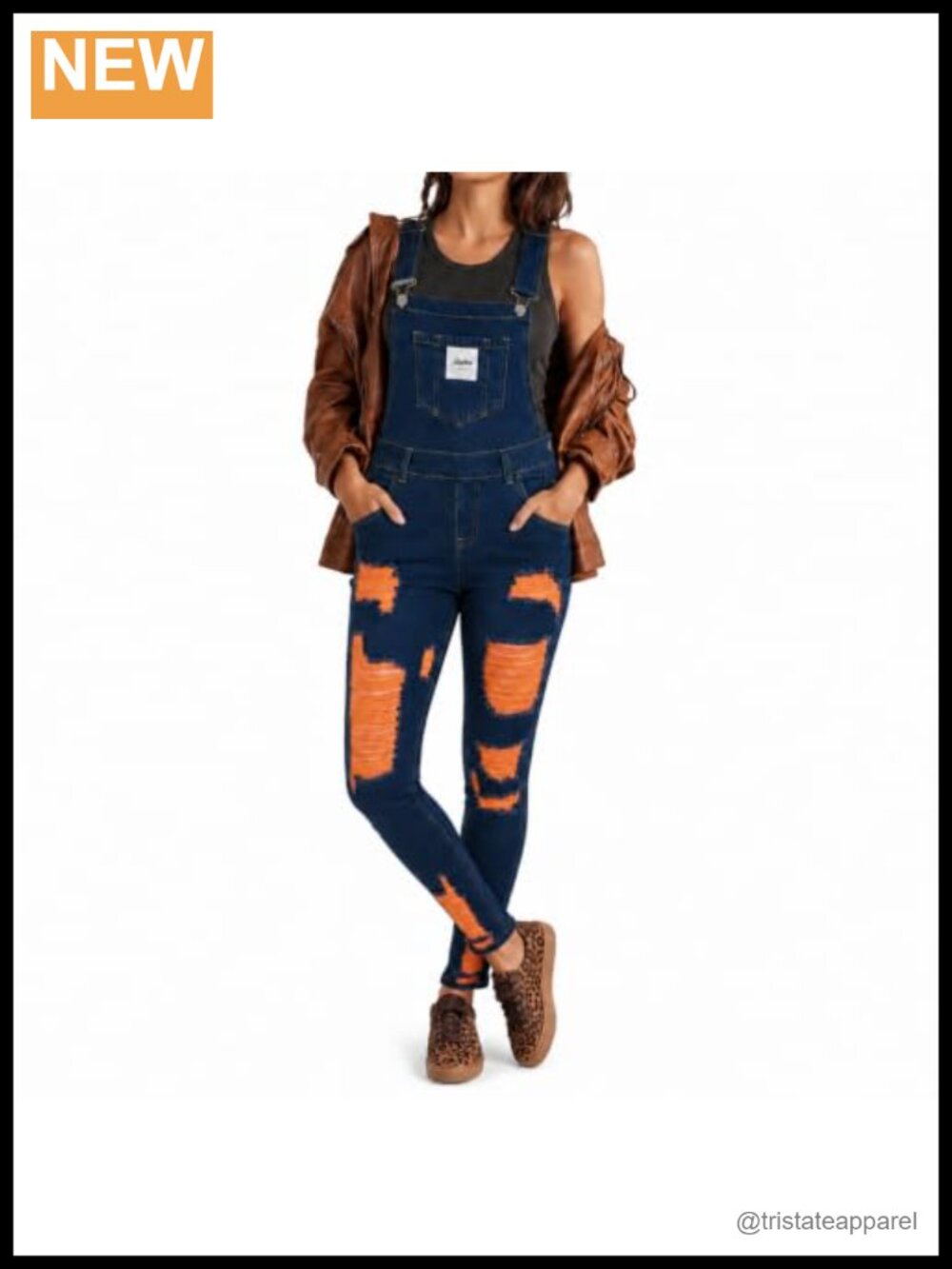 Women's Y2K Ripped Denim Overalls Skinny Fit Side Zip Cotton Blend